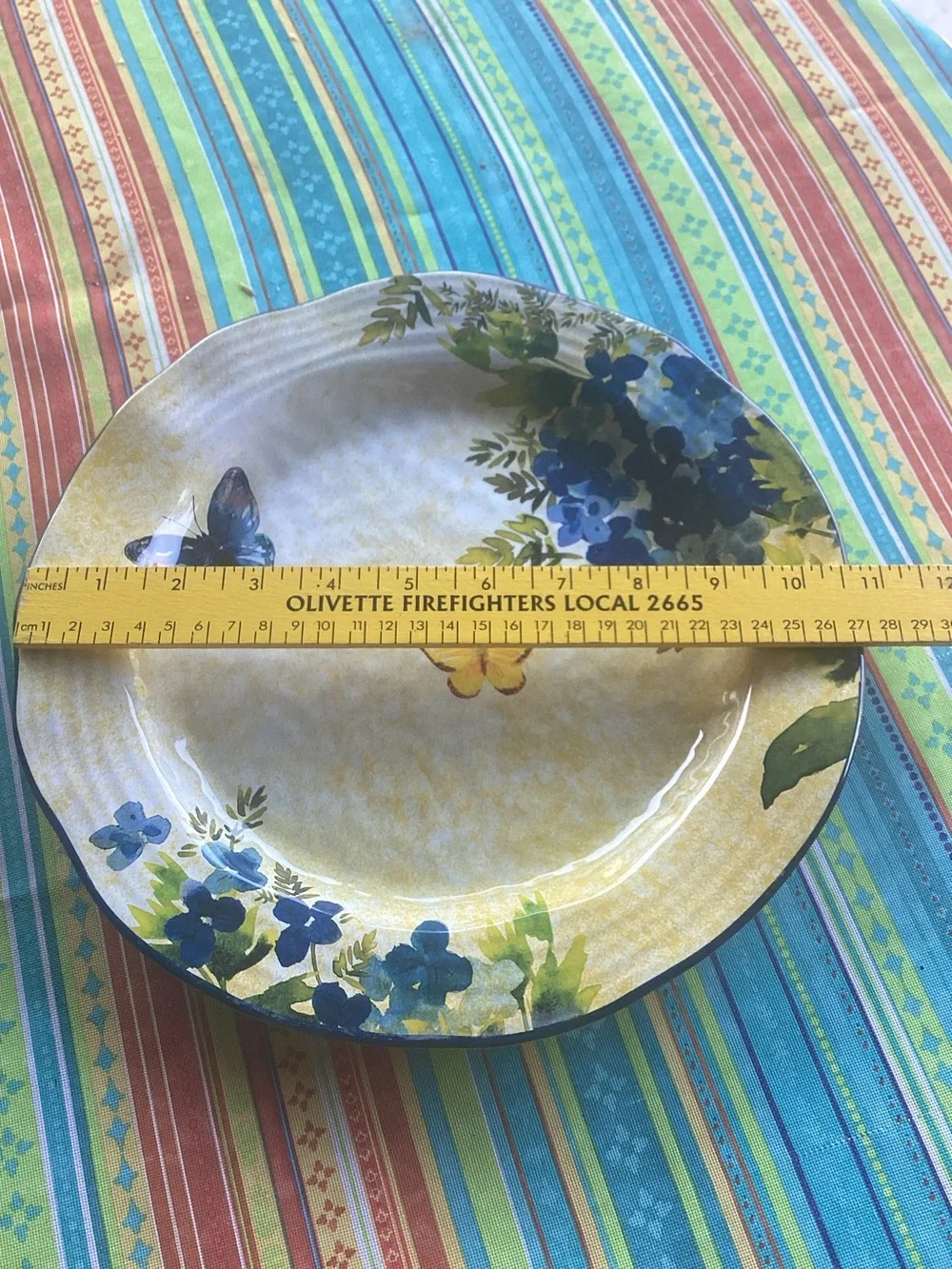 Pier 1 Imports Butterfly Floral Plates - set of 5 in two sizes